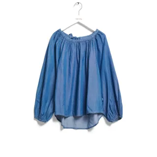 【SOMETHING】女裝 雙口袋水洗丹寧長袖襯衫(原藍色) 歷史價格詳細信息