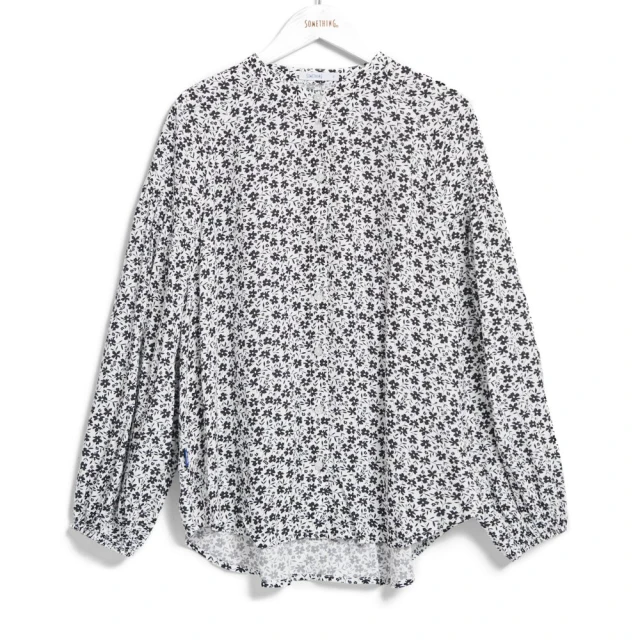 【SOMETHING】女裝 小碎花泡泡袖開襟長袖襯衫(白色) 價格比較,價格查詢,歷史價格詳細信息