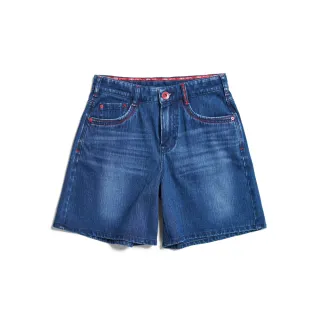 EDWIN 東京紅360°迦績 棉彈A字牛仔短褲(石洗綠)-女款 歷史價格詳細信息