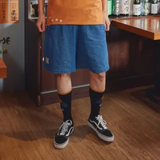 【EDWIN】男裝 寬短牛仔布紋LOGO短袖T恤(黑色) 歷史價格詳細信息