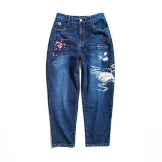 【EDWIN】江戶勝 女裝 富士櫻花刺繡休閒厚長袖T恤(米白色) 歷史價格詳細信息