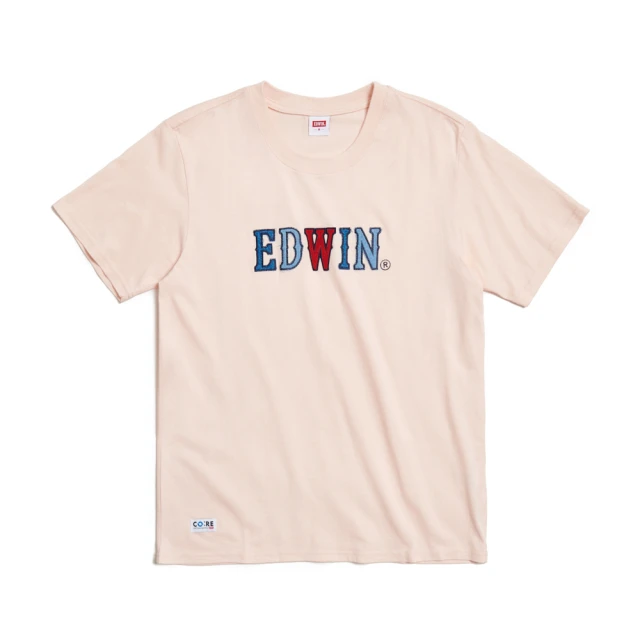 【EDWIN】男裝 CORE再生系列 環保丹寧拼接LOGO休閒厚長袖T恤(丈青色) 歷史價格詳細信息