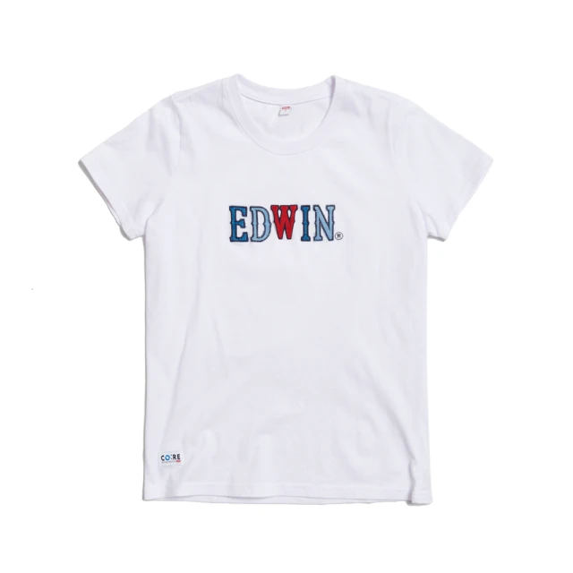 【EDWIN】女裝 再生系列 CORE回收布LOGO短袖T恤(丈青色) 歷史價格詳細信息