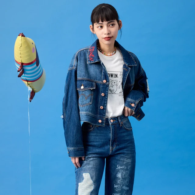 【EDWIN】女裝 BT21撞色短版短袖T恤(淺粉紅) 歷史價格詳細信息