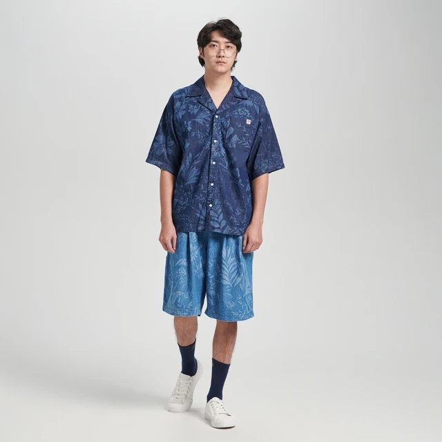 江戶勝 靛藍系列 波紋牛仔短褲(拔淺藍)-男款 歷史價格詳細信息