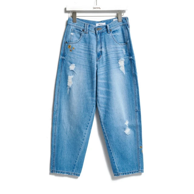 【SOMETHING】女裝 高腰復古男孩直筒褲(原藍色) 歷史價格詳細信息