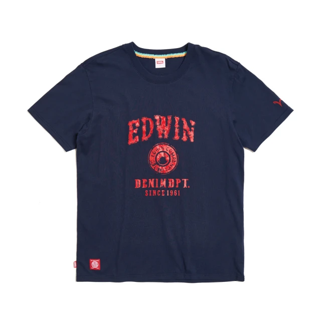 【EDWIN】男裝 印花夾層LOGO短袖T恤(黑色) 歷史價格詳細信息