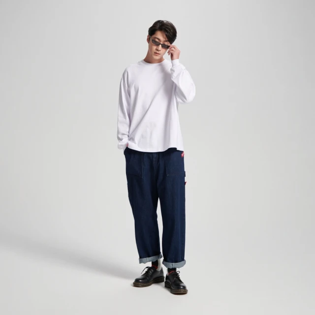 【EDWIN】男裝 寬版大W短袖T恤(淡粉紅) 歷史價格詳細信息