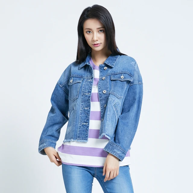 【SOMETHING】女裝 短版下襬不收邊牛仔外套(黑色) 歷史價格詳細信息