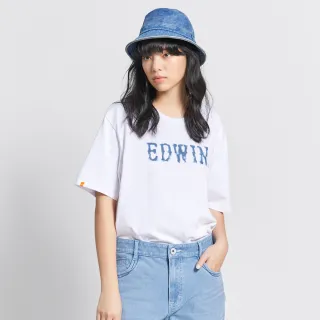 【EDWIN】女裝 PLUS+ 粉片DENIM短袖T恤(丈青色) 歷史價格詳細信息