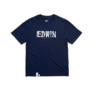 【EDWIN】男裝 台灣文化 復古配色滾邊短袖T恤(丈青色) 歷史價格詳細信息
