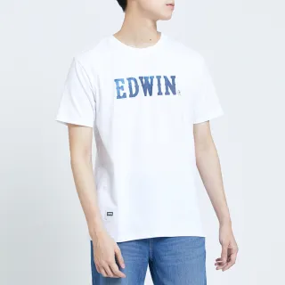 【EDWIN】男裝 牛仔紋日文字短袖T恤(白色) 歷史價格詳細信息