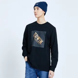 【EDWIN】男裝 EFS 網路限定LOGO斜紋長袖衛衣(黑灰色) 歷史價格詳細信息