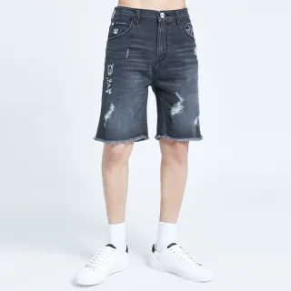 【EDWIN】男裝 破壞五袋牛仔短褲(中古藍) 歷史價格詳細信息