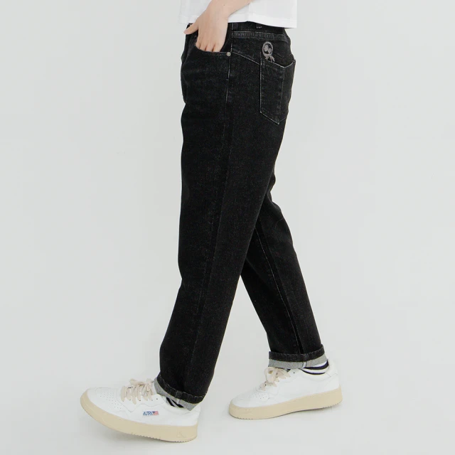 【a la sha】後鬆緊剪接寬鬆牛仔褲 歷史價格詳細信息