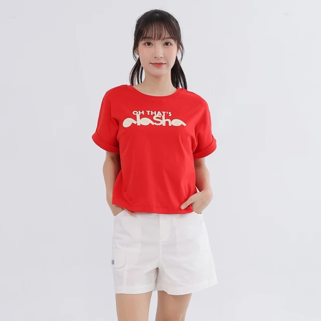 【a la sha】LOGO特殊印花隨興色塊T 歷史價格詳細信息