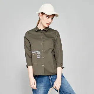 Vita-翻領綁帶愛心印花排釦雪紡上衣-白-1360-21663-10 歷史價格詳細信息