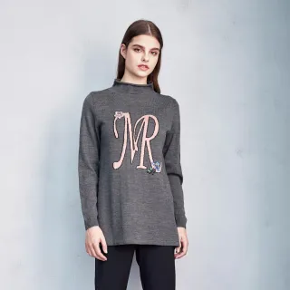 蜜雪兒MySHEROS-羊毛素色針織套頭上衣-酒紅-0410-34276-36 歷史價格詳細信息