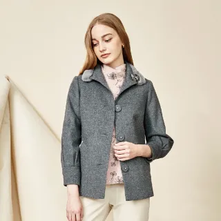 蜜雪兒 羊毛鑲亮鑽圓領顯瘦針織衫 灰MySHEROS 官方直營店 2410-24273-21 歷史價格詳細信息