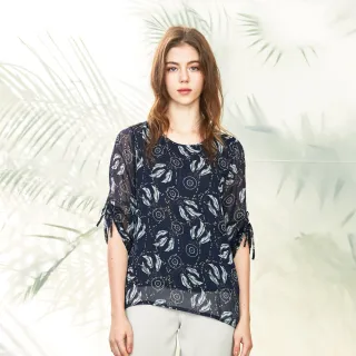 蜜雪兒 圓領抽鬚鑲亮片拼接羊毛上衣 水藍 MySHEROS 官方直營店 1410-34276-71 歷史價格詳細信息