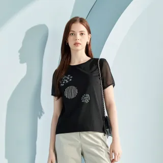 蜜雪兒 高含棉圓領文青風印花上衣 淺紫 MySHEROS 官方直營店 2210-31383-81 歷史價格詳細信息