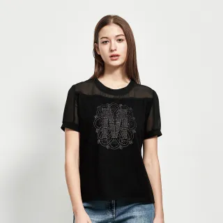 【MYSHEROS 蜜雪兒】棉質上衣 荷葉領 中式側盤釦 銅錢滿版印花(淺藍) 歷史價格詳細信息