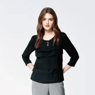 蜜雪兒MySHEROS-圓領層次滿版印花荷葉袖上衣-粉-1310-11608-31 歷史價格詳細信息