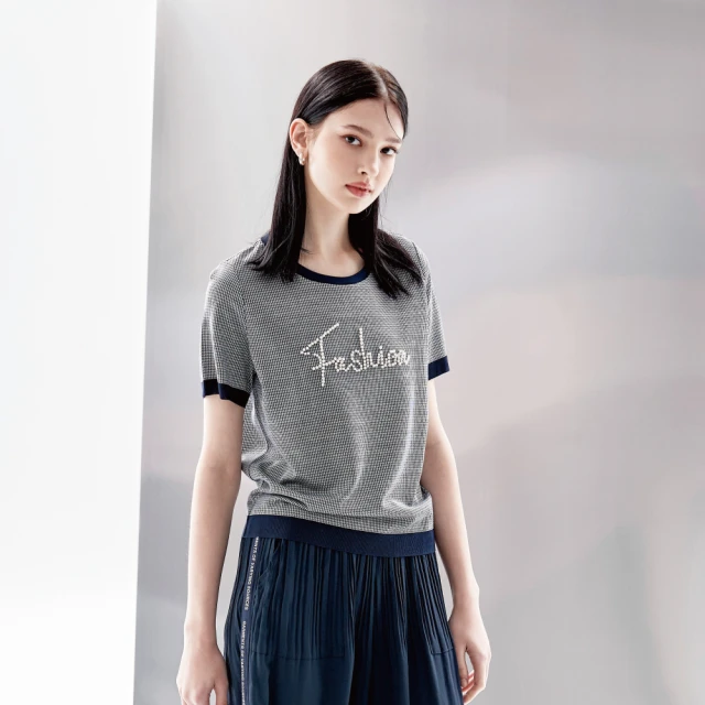 蜜雪兒MySHEROS-典雅印花透膚上衣-藍-0310-21683-70 (僅有尺寸 38) 歷史價格詳細信息