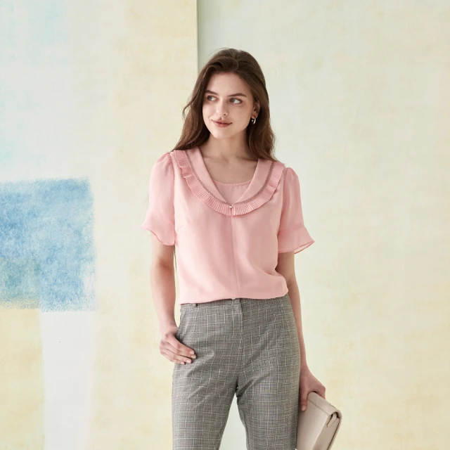 蜜雪兒MySHEROS-荷葉造型領中長版上衣-黑-7210-31633-20 (僅有尺寸 38) 歷史價格詳細信息