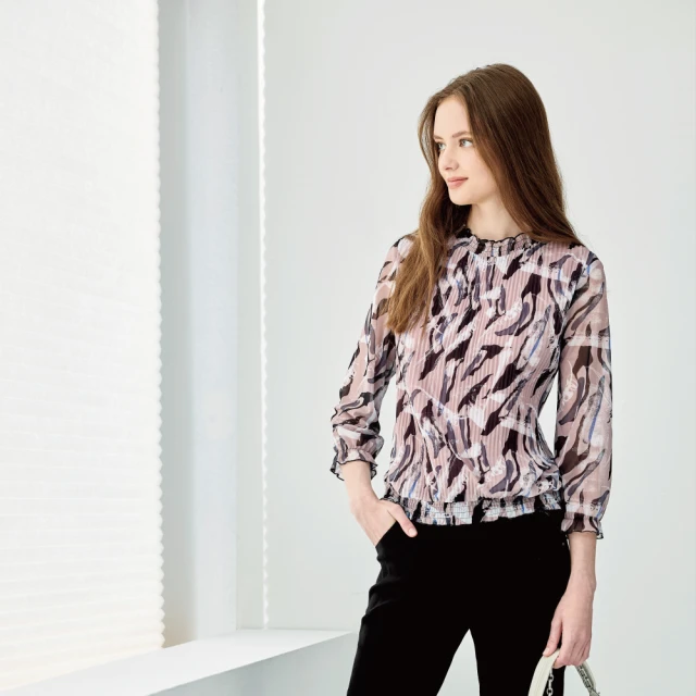 蜜雪兒 花邊領鑲亮鑽拼接花邊袖針織毛衣 粉紫 MySHEROS 官方直營店 2310-24253-82 歷史價格詳細信息