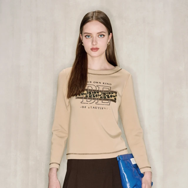 蜜雪兒 圓領印花格紋拼接微透膚雪紡上衣 咖紫 MySHEROS 官方直營店 1310-21658-84 歷史價格詳細信息