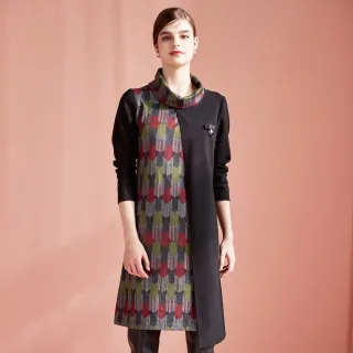 蜜雪兒MySHEROS-立領印花微透膚雙層荷葉袖雪紡上衣-黑-1310-11663-20 歷史價格詳細信息