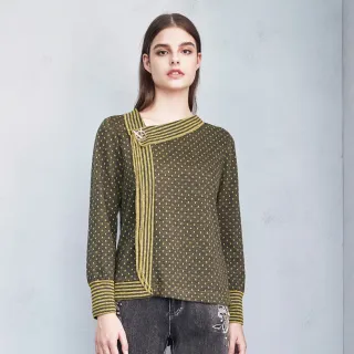 V領滿版條紋印花鬆緊收腰荷葉短袖上衣 《AB15619》 歷史價格詳細信息