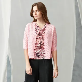 五分袖罩衫 蕾絲 上衣-短款勾花鏤空百搭女裝2色74ab47[獨家進口][米蘭精品] 歷史價格詳細信息