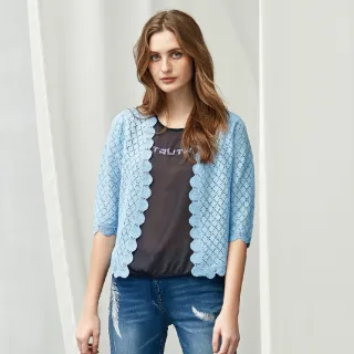 五分袖罩衫 蕾絲 上衣-短款勾花鏤空百搭女裝2色74ab47[獨家進口][米蘭精品] 歷史價格詳細信息