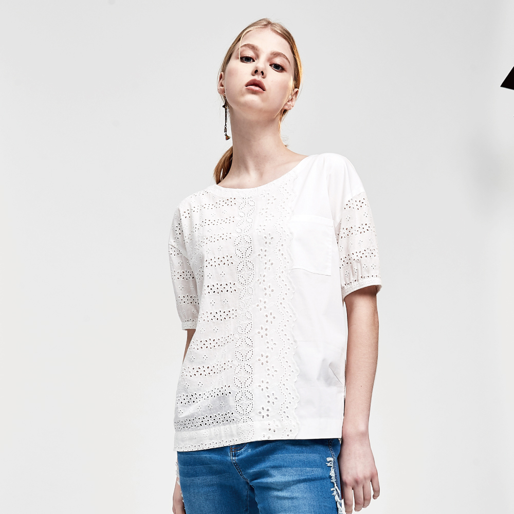 Vita 純棉翻領鏤空寬鬆排扣上衣 紫 透氣好穿 MySHEROS 官方直營店 1360-31354-80 歷史價格詳細信息