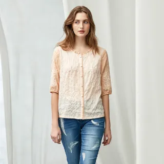 蜜雪兒 雪花刺繡立體菱格彈性縮腰圓領針織上衣 淺紫 台灣設計 MySHEROS 官方直營店 3110-24252-81 歷史價格詳細信息