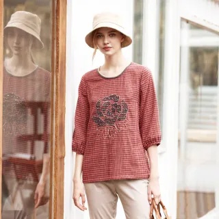 蜜雪兒MySHEROS-圓領袖口綁帶微立體花瓣印花雪紡上衣-黃-1210-31674-50 歷史價格詳細信息