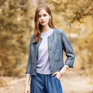 蜜雪兒MySHEROS-純棉圓領質感長袖上衣-米-0310-24253-11 歷史價格詳細信息