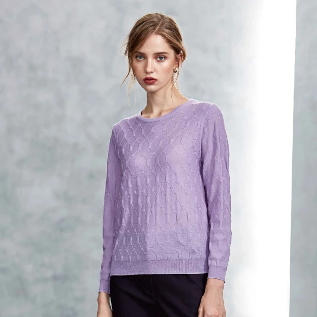 蜜雪兒MySHEROS-圓領格紋綁帶造型上衣-藍-1210-21685-70 歷史價格詳細信息