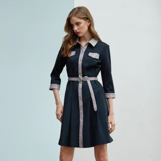 蜜雪兒MySHEROS-圓領格紋洋裝-藍-0310-18153-70 歷史價格詳細信息