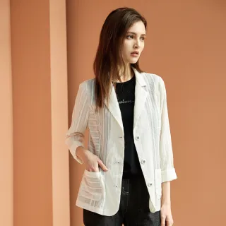 蜜雪兒MySHEROS-V領條紋棉質上衣-藍-1110-31663-70 歷史價格詳細信息