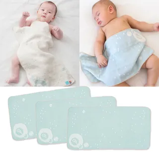 【Gift DollBao】いまばり日本今治毛巾系列-洗臉洗澡拍嗝巾_大+小入組(經典泡泡_雙面寶寶紗布巾) 歷史價格詳細信息
