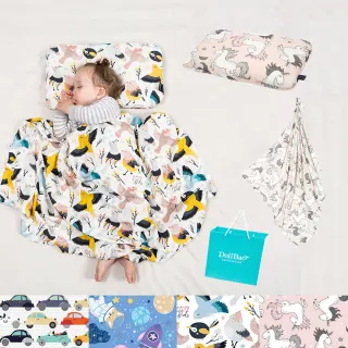 【La Millou】竹纖涼感嬰兒包巾+豆豆小豬枕(附送禮禮盒+提袋_多款可選_彌月禮盒) 歷史價格詳細信息