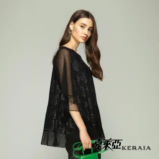 【KERAIA 克萊亞】夜夕縷紗透膚綁帶風衣外套 歷史價格詳細信息