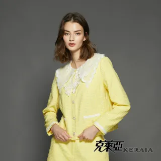 【KERAIA 克萊亞】清新藍格紋多層次雪紡洋裝(附內搭) 歷史價格詳細信息