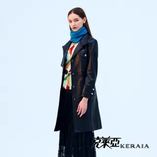 【KERAIA 克萊亞】100%綿羊皮褚黑菱格羽絨外套 歷史價格詳細信息