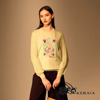【KERAIA 克萊亞】若草花語傘狀立體壓紋雪紡上衣 歷史價格詳細信息