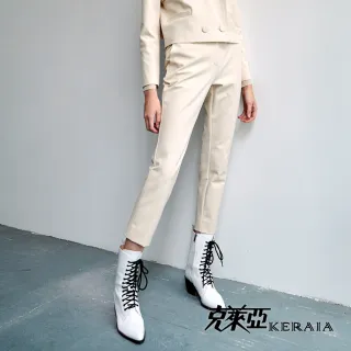 【KERAIA 克萊亞】奶油歐蕾100%綿羊皮K字短外套 歷史價格詳細信息