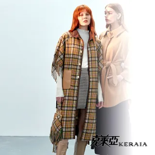 【KERAIA 克萊亞】街頭感微個性車線長版外套 歷史價格詳細信息